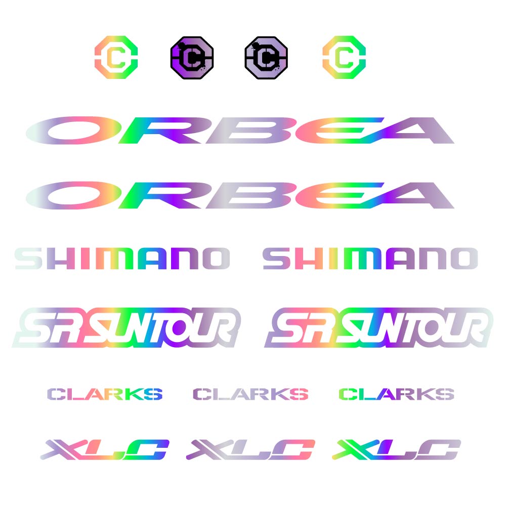 Autocollant Orbea, Shimano, SRSuntour, Clarks, XLC, Cadre, Autocollant Vélo vinyle