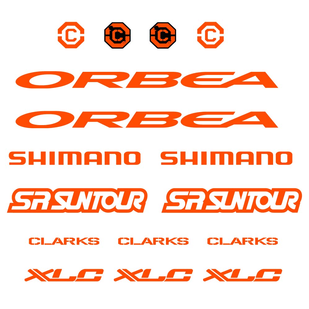 Autocollant Orbea, Shimano, SRSuntour, Clarks, XLC, Cadre, Autocollant Vélo vinyle