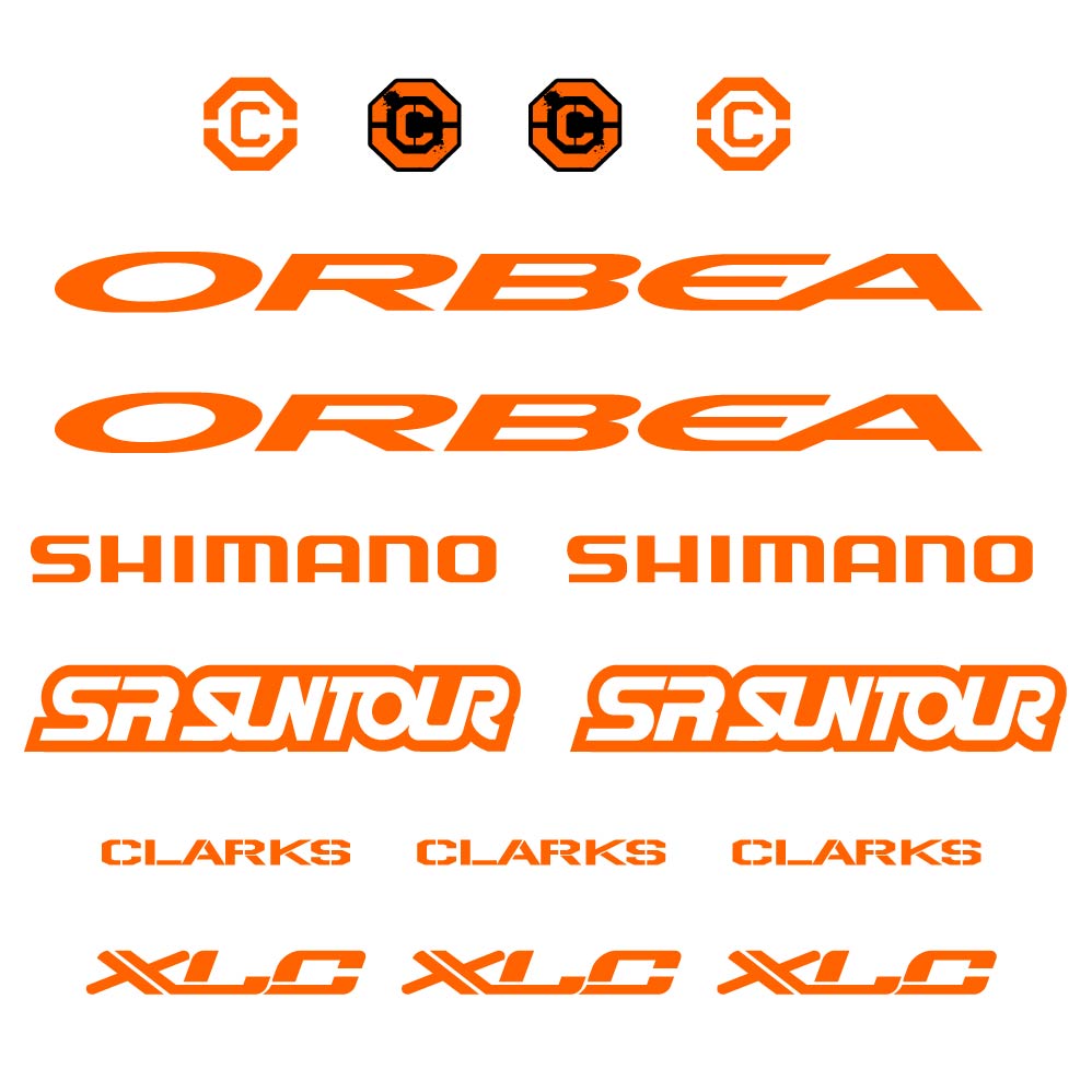 Autocollant Orbea, Shimano, SRSuntour, Clarks, XLC, Cadre, Autocollant Vélo vinyle
