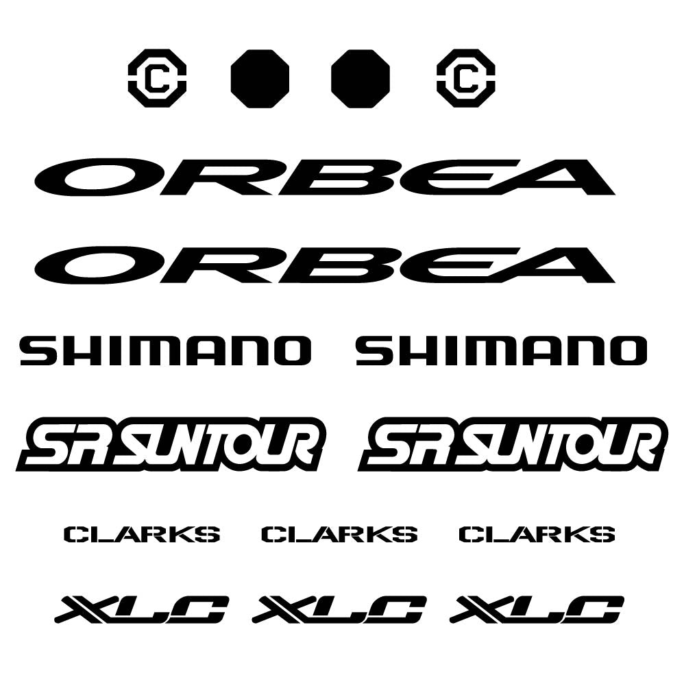 Autocollant Orbea, Shimano, SRSuntour, Clarks, XLC, Cadre, Autocollant Vélo vinyle