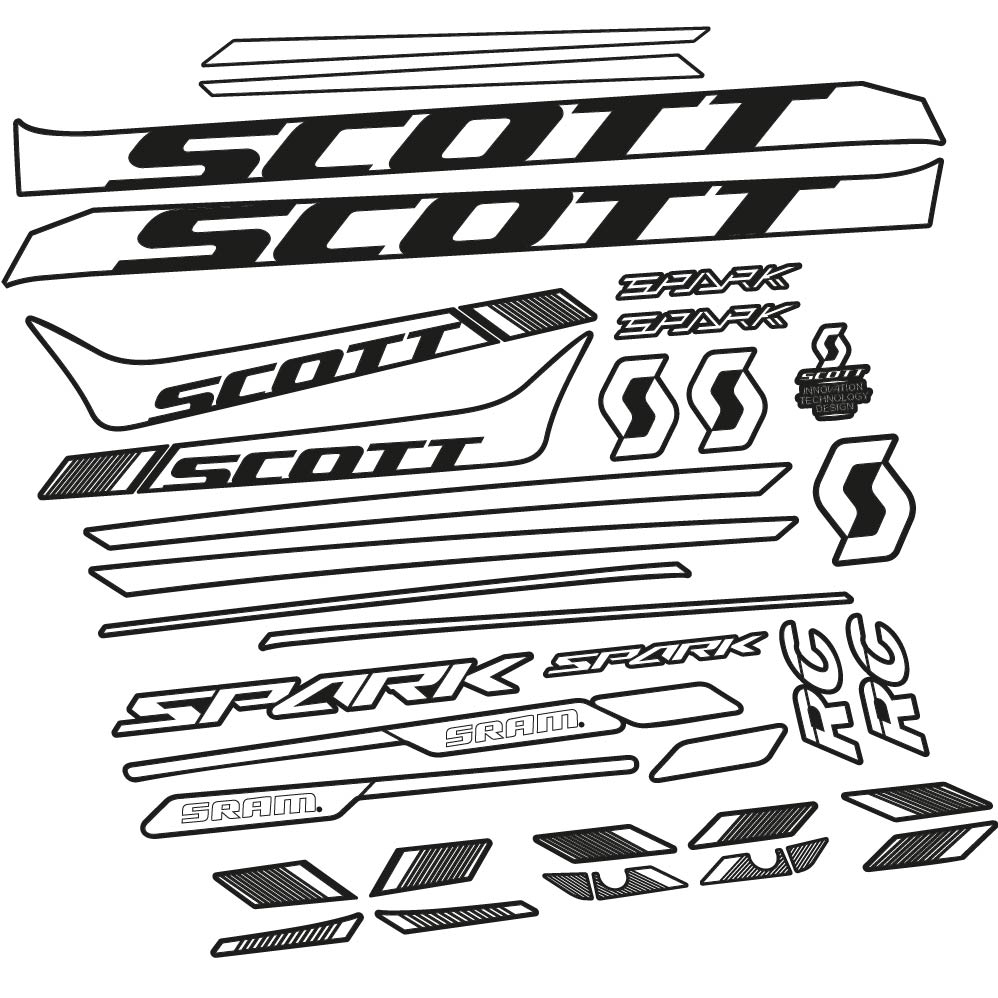 Autocollant Scott Spark 930 2017, Cadre, vélo vinyle sticker