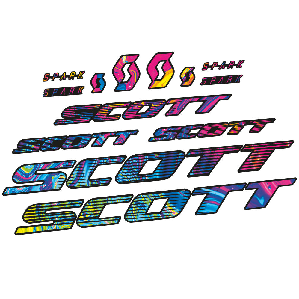 Autocollant Scott Spark RC 2022, Cadre, Vélo vinyle sticker
