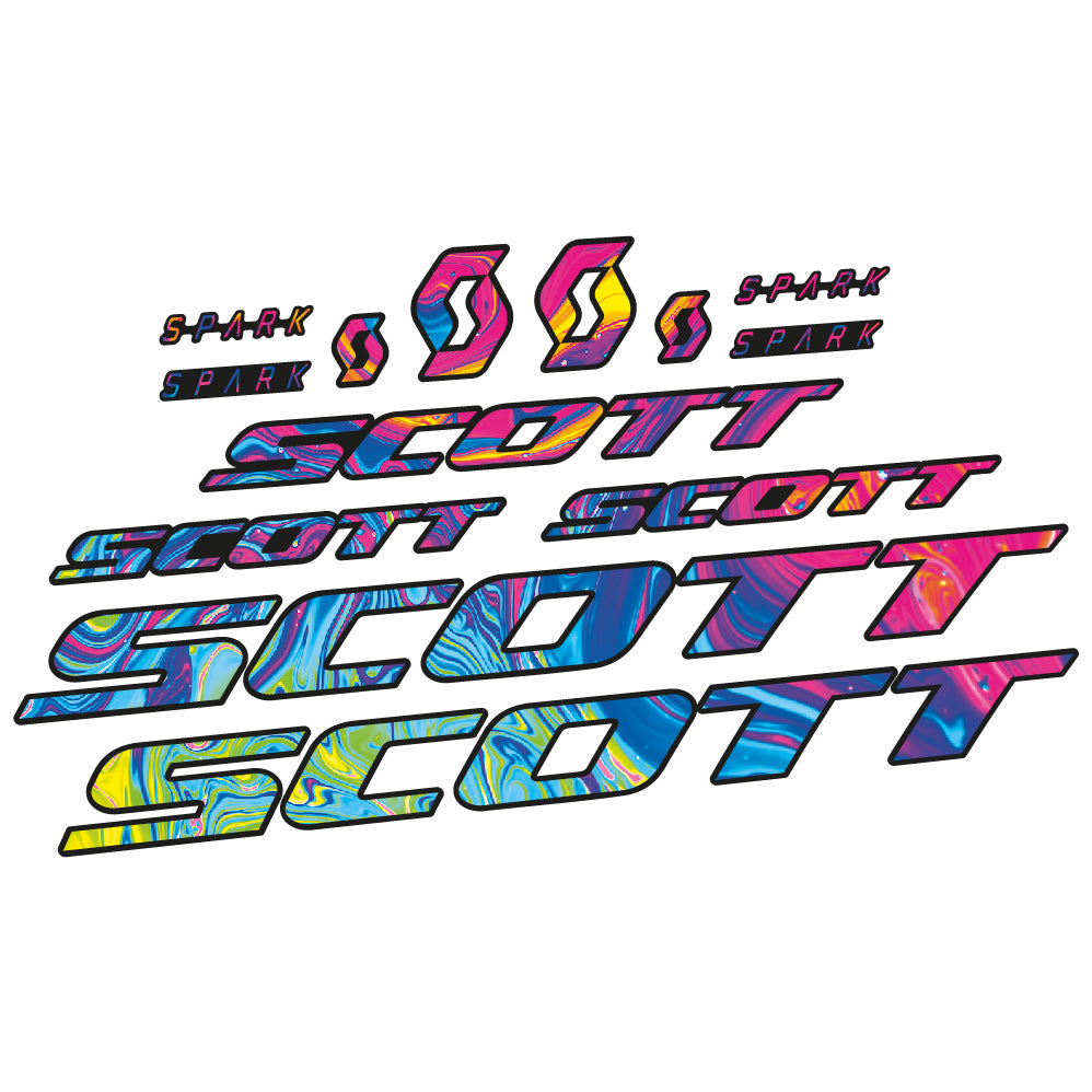 Autocollant Scott Spark RC 2022, Cadre, Vinyle sticker