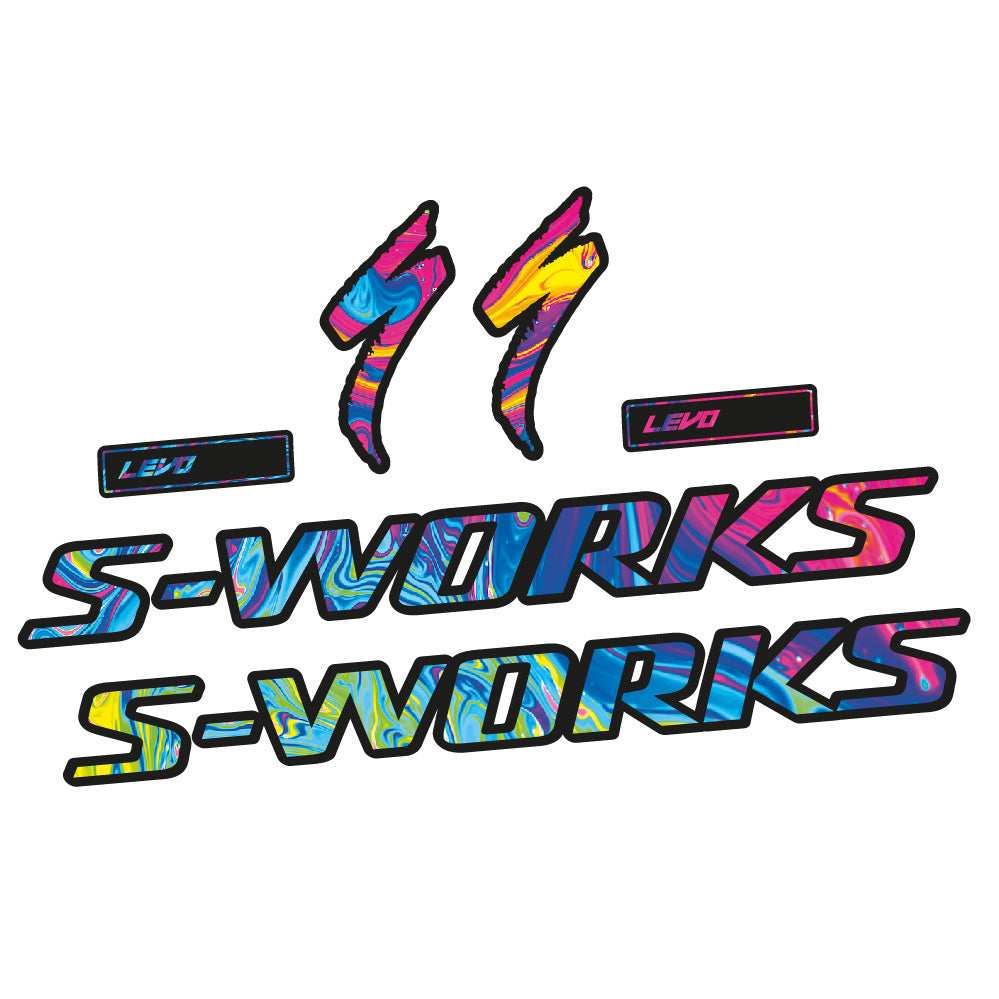 Autocollant S-Works Turbo Levo Gen3 2022, Cadre, Vélo vinyle sticker