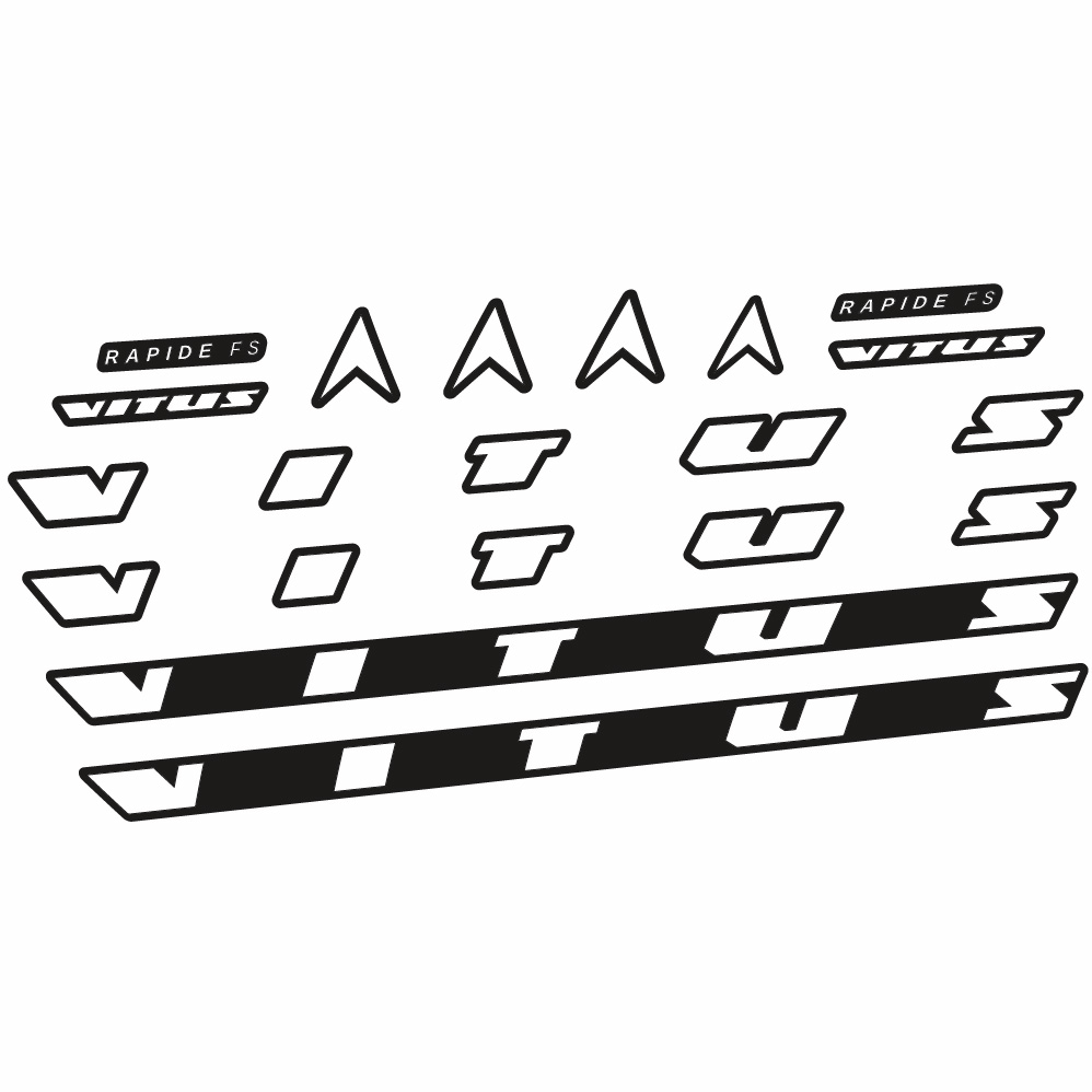 Autocollant Vitus Rapide FS CRX 2022, Cadre, Vélo vinyle sticker