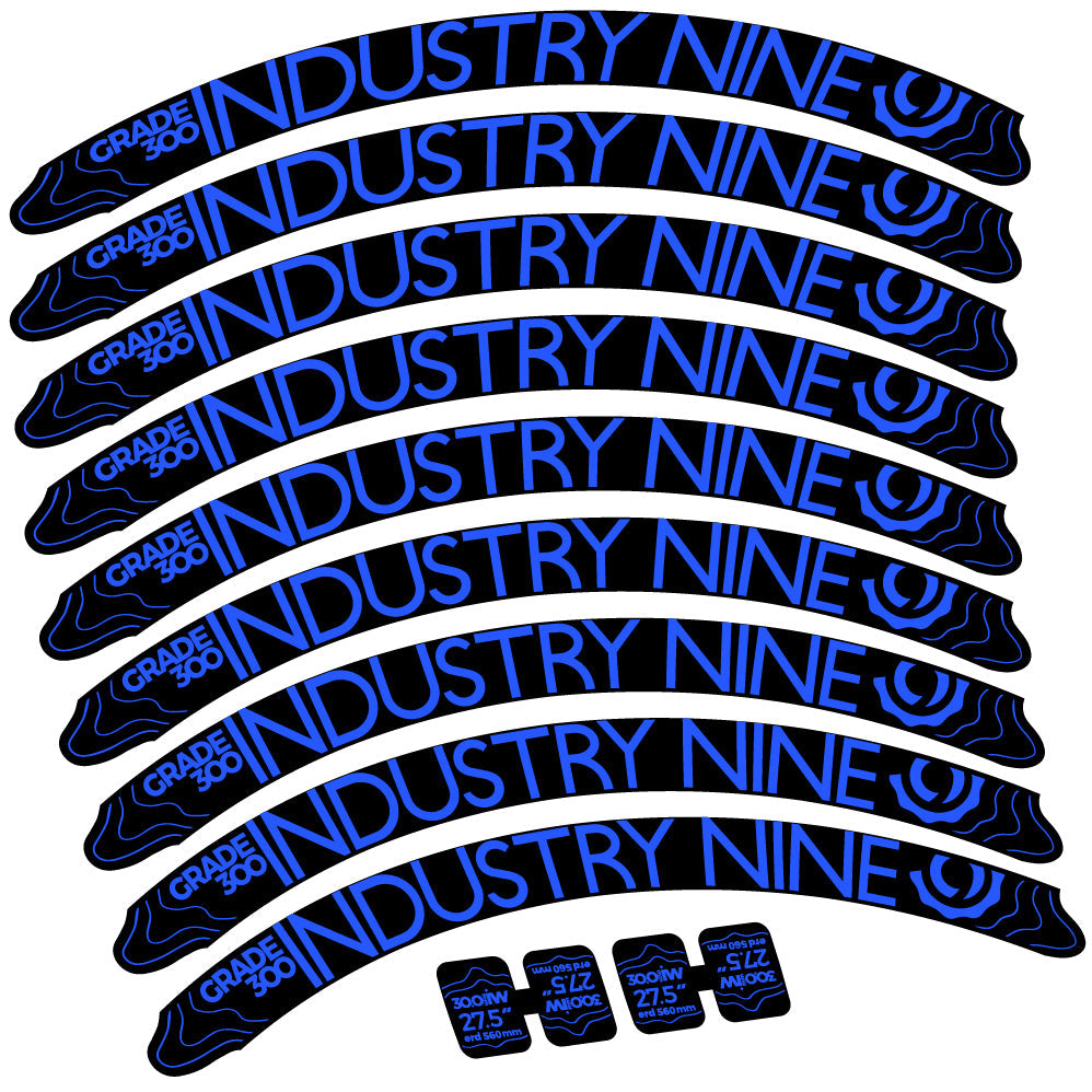Autocollant Industry Nine Grade 300, Roues VTT 27.5, Autocollant Vélo vinyle