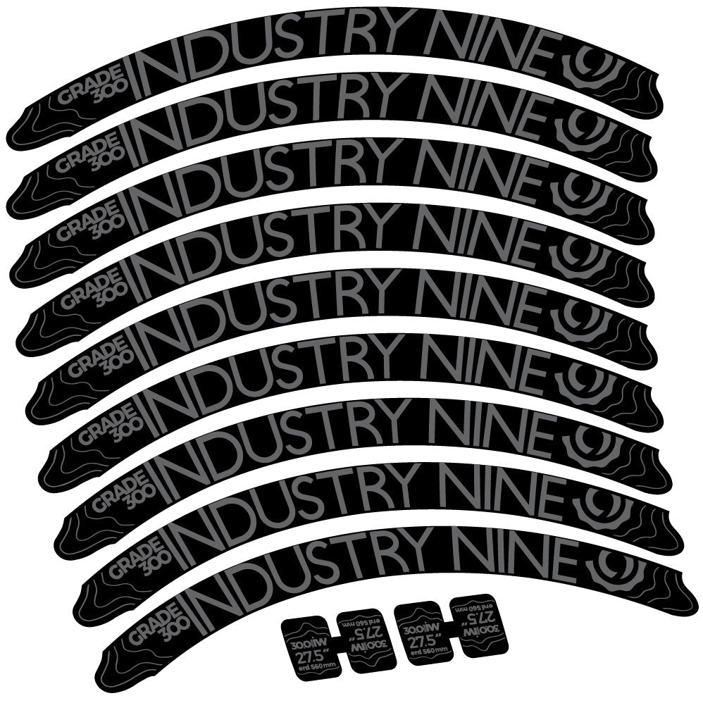 Autocollant Industry Nine Grade 300, Roues VTT 27.5, Autocollant Vélo vinyle