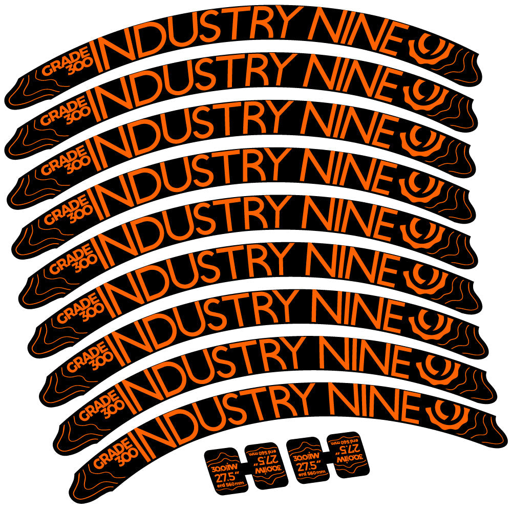 Autocollant Industry Nine Grade 300, Roues VTT 27.5, Autocollant Vélo vinyle