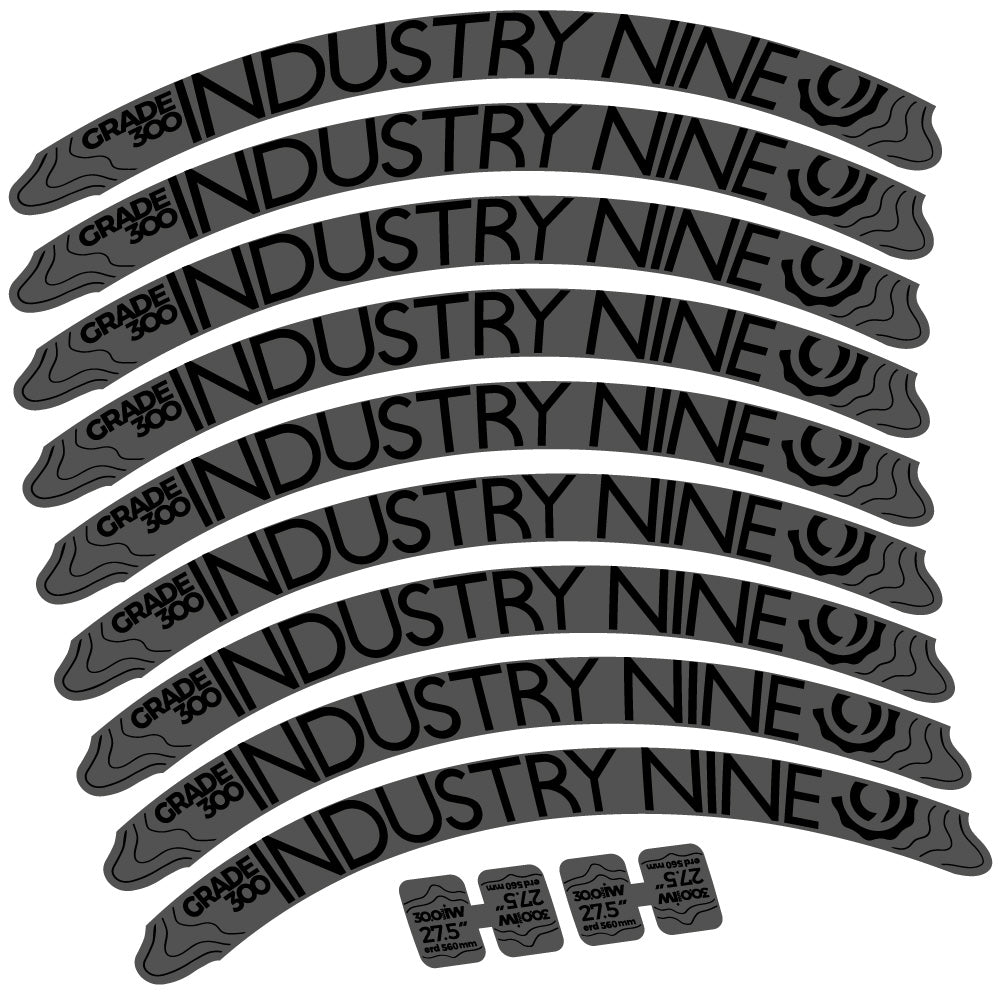 Autocollant Industry Nine Grade 300, Roues VTT 27.5, Autocollant Vélo vinyle