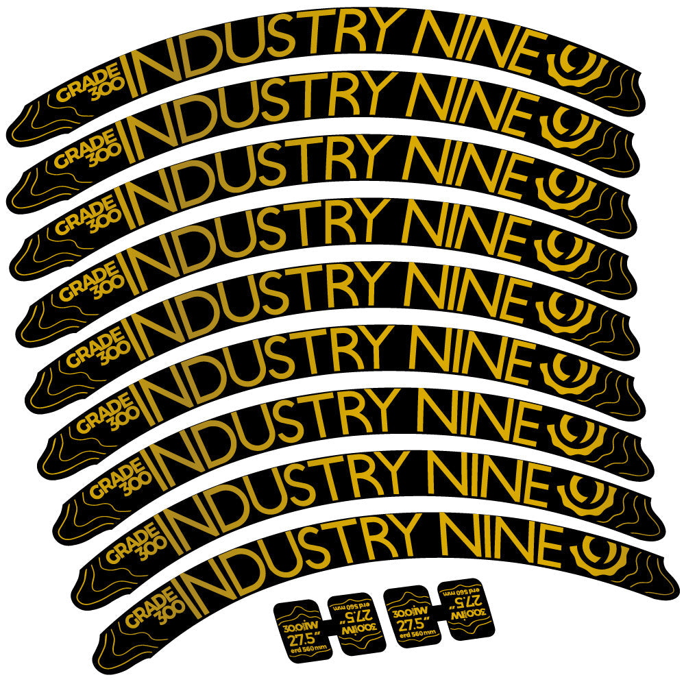Autocollant Industry Nine Grade 300, Roues VTT 27.5, Autocollant Vélo vinyle