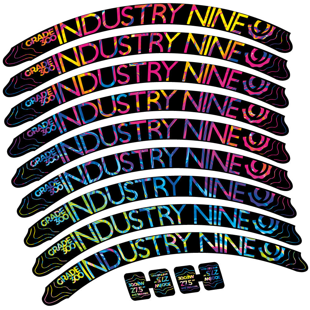 Autocollant Industry Nine Grade 300, Roues VTT 27.5, Autocollant Vélo vinyle