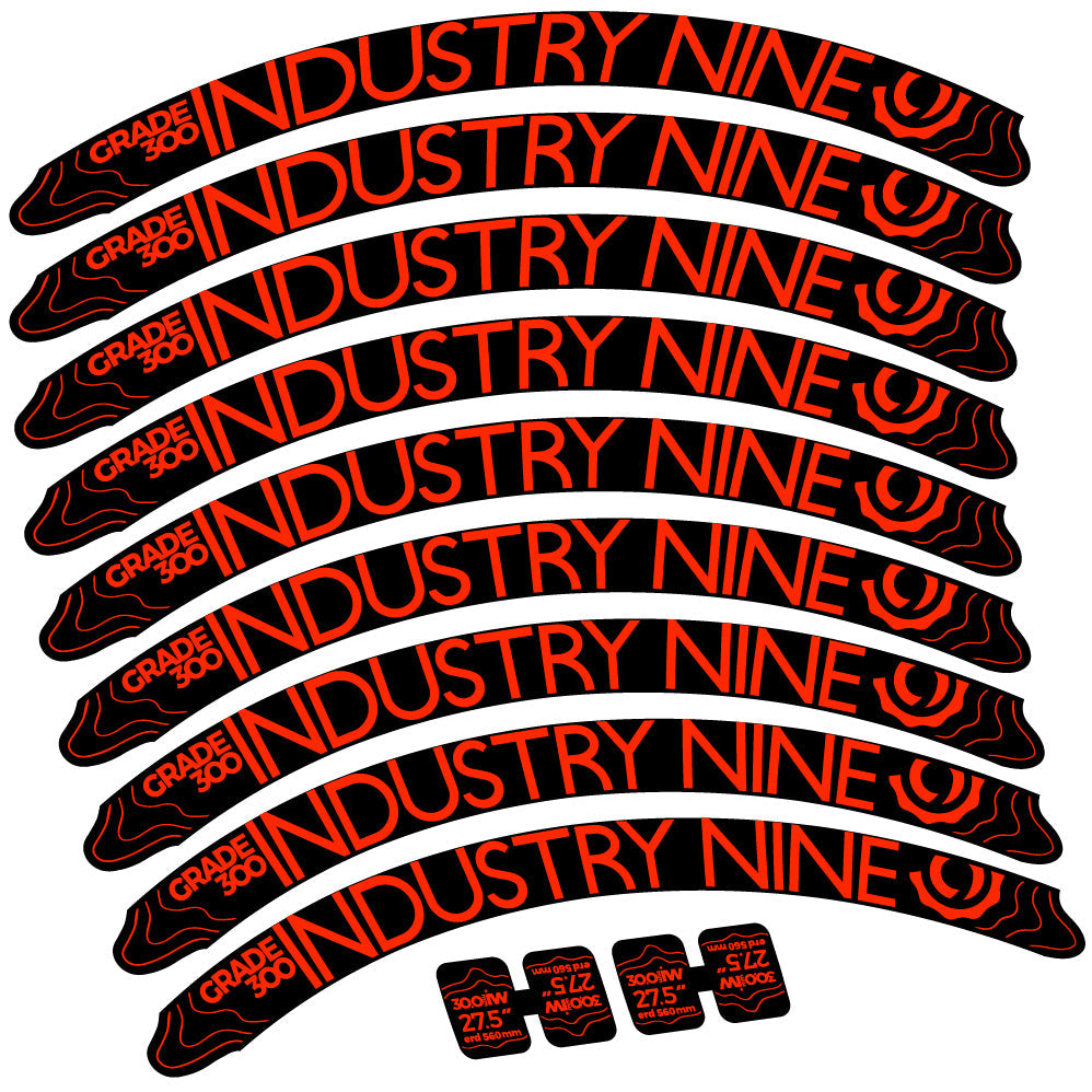 Autocollant Industry Nine Grade 300, Roues VTT 27.5, Autocollant Vélo vinyle