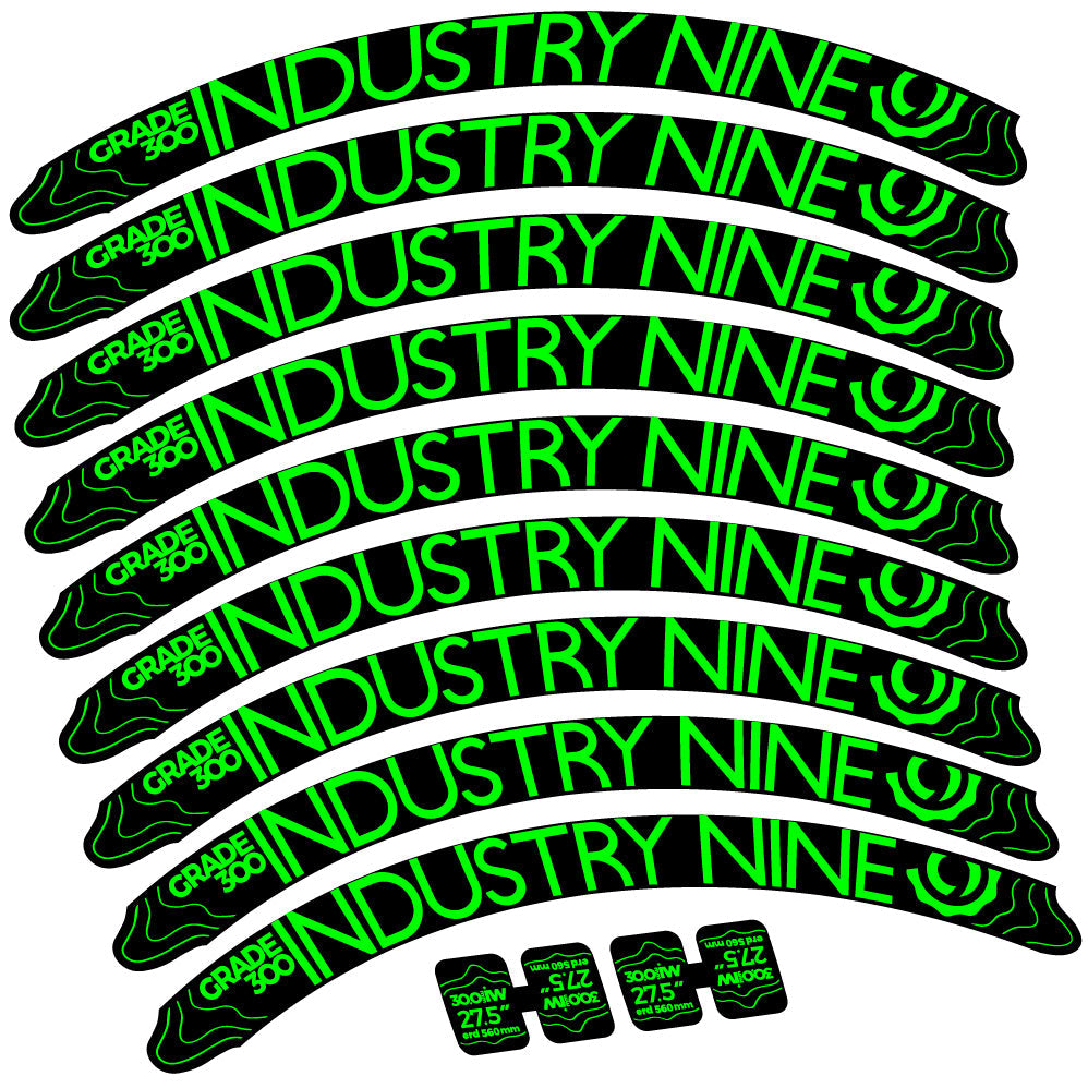 Autocollant Industry Nine Grade 300, Roues VTT 27.5, Autocollant Vélo vinyle