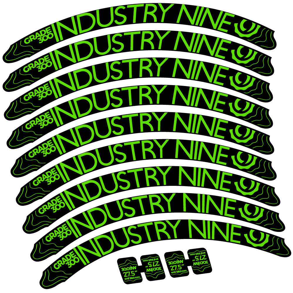 Autocollant Industry Nine Grade 300, Roues VTT 27.5, Autocollant Vélo vinyle