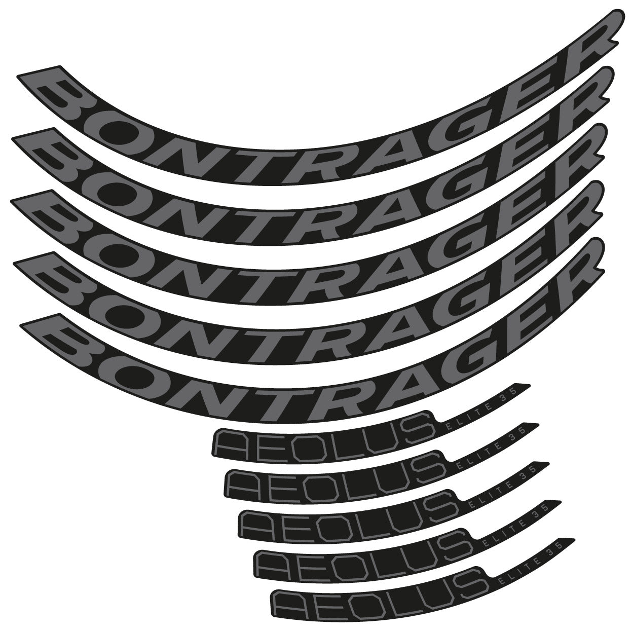 Autocollant Bontrager Aeolus Elite 35 Ver.2, Roues Route 35 mm, Autocollant Vélo vinyle