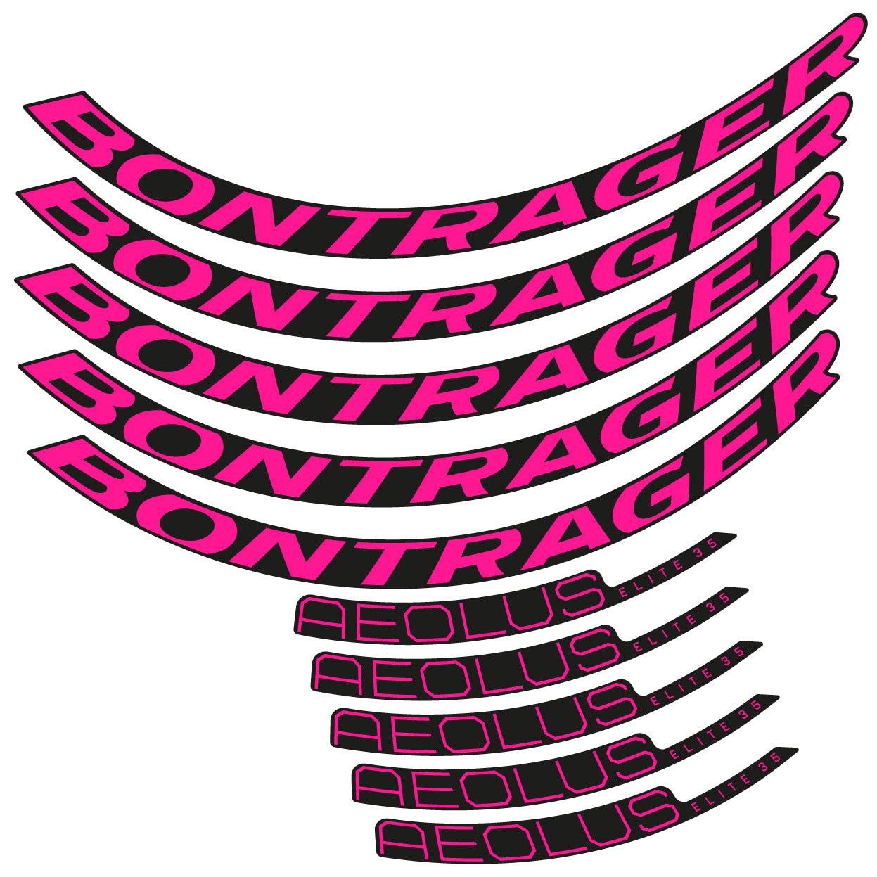 Autocollant Bontrager Aeolus Elite 35 Ver.2, Roues Route 35 mm, Autocollant Vélo vinyle