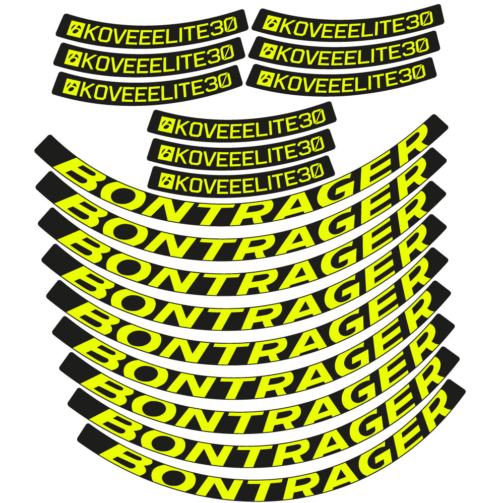 Autocollant Bontrager Kovee Eite 30, Roues VTT 29, Autocollant Vélo vinyle
