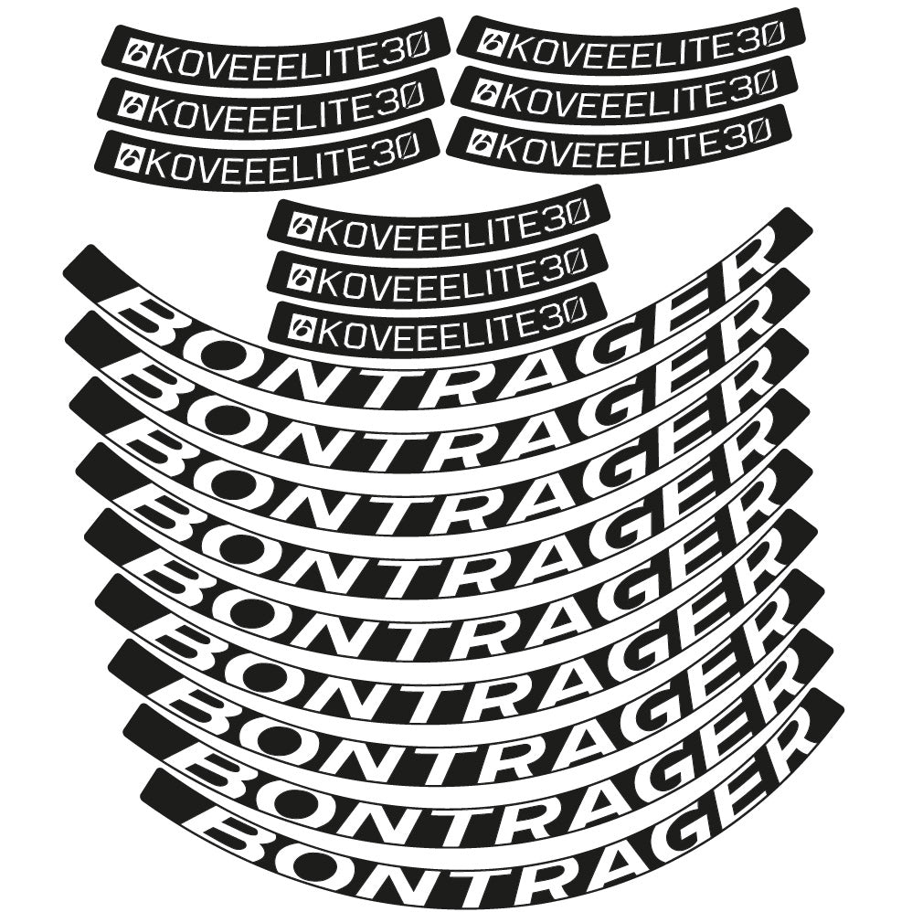 Autocollant Bontrager Kovee Eite 30, Roues VTT 29, Autocollant Vélo vinyle