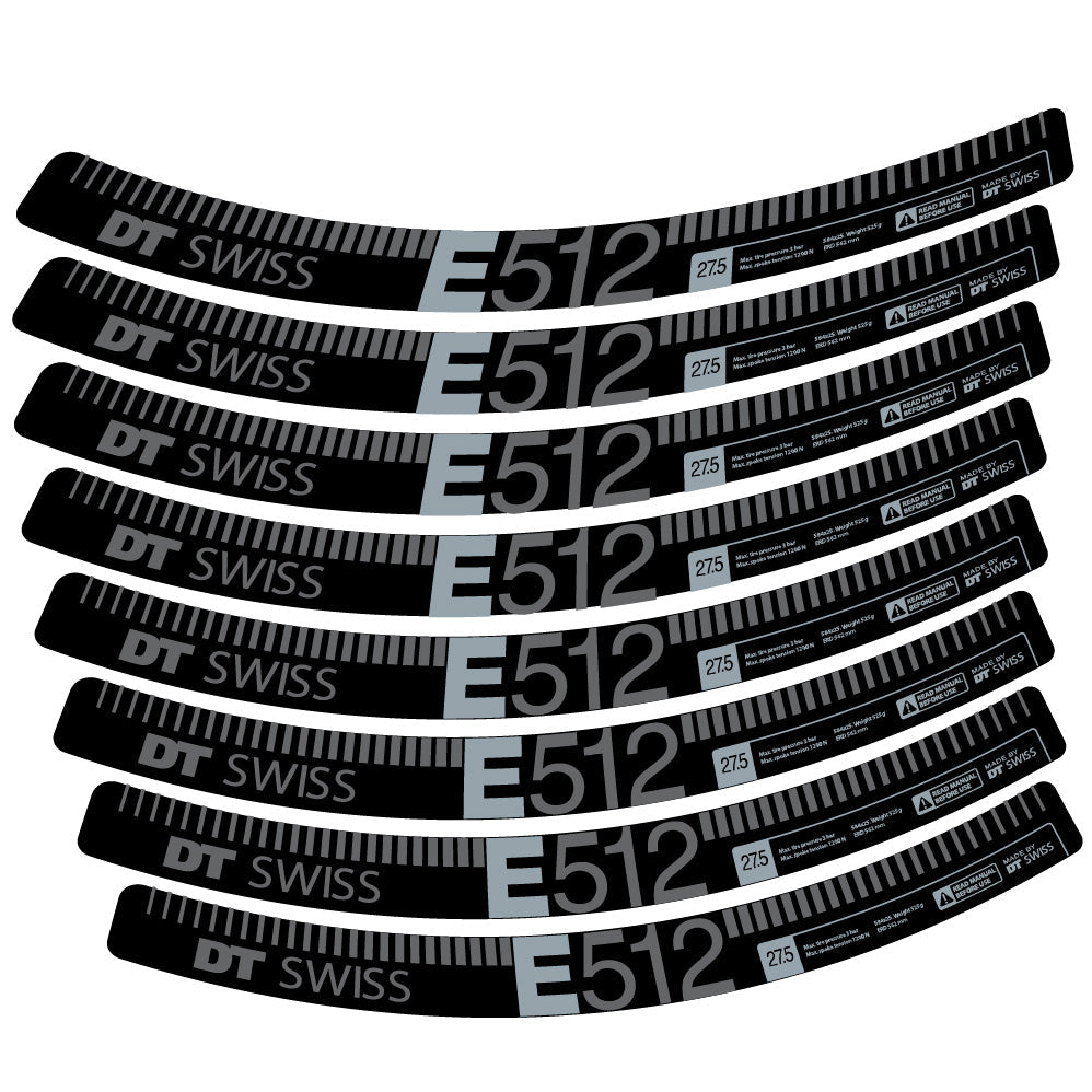 Autocollant Dt swiss E512, Roues VTT 27.5, Autocollant Vélo vinyle