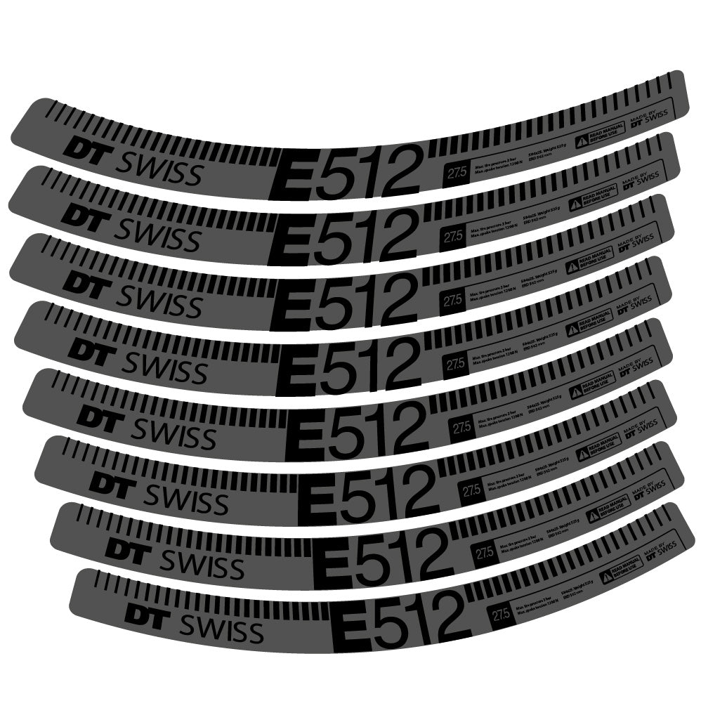 Autocollant Dt swiss E512, Roues VTT 27.5, Autocollant Vélo vinyle