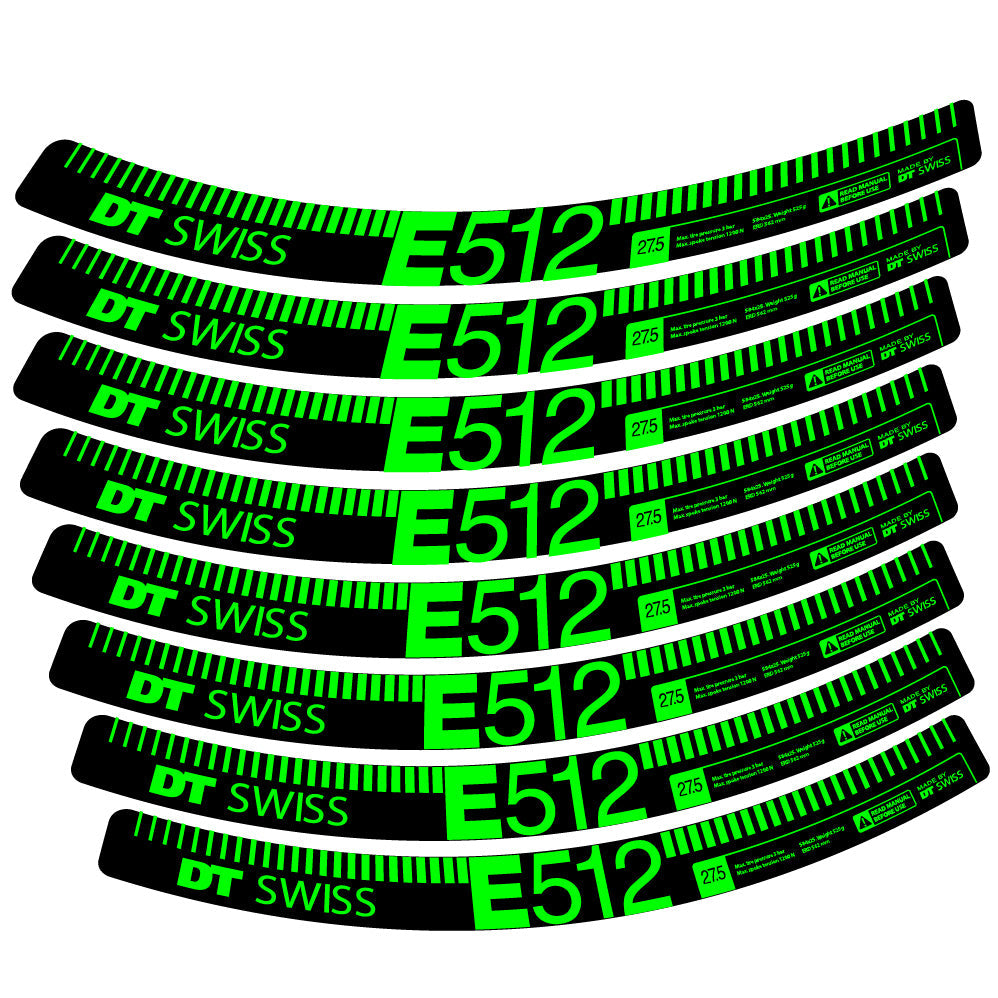 Autocollant Dt swiss E512, Roues VTT 27.5, Autocollant Vélo vinyle