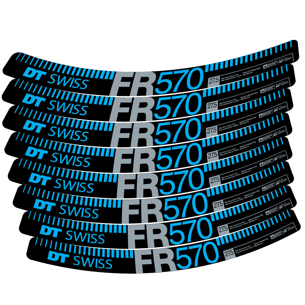 Autocollant DT Swiss FR 570, Roues VTT 29, Autocollant Vélo vinyle