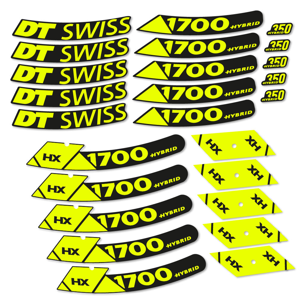 Autocollant DT Swiss Hybrid HX 1700 Spline 29, Roues VTT 29, Autocollant Vélo vinyle