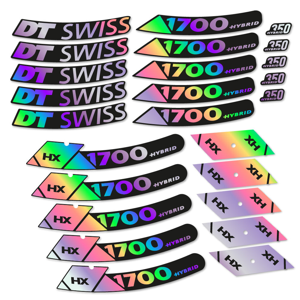 Autocollant DT Swiss Hybrid HX 1700 Spline 29, Roues VTT 29, Autocollant Vélo vinyle