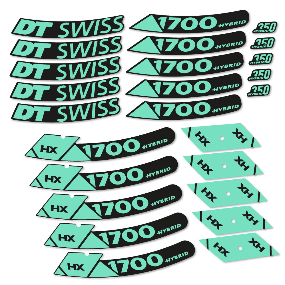 Autocollant DT Swiss Hybrid HX 1700 Spline 29, Roues VTT 29, Autocollant Vélo vinyle
