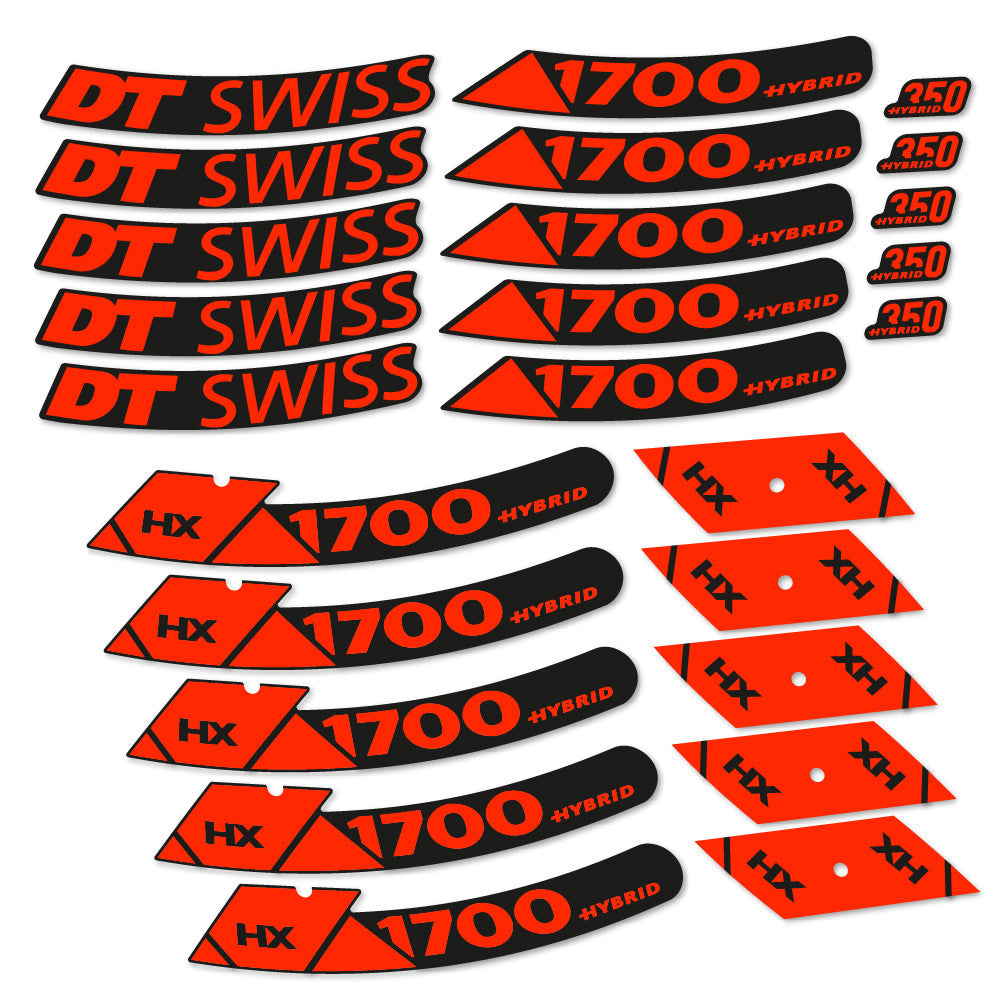 Autocollant DT Swiss Hybrid HX 1700 Spline 29, Roues VTT 29, Autocollant Vélo vinyle