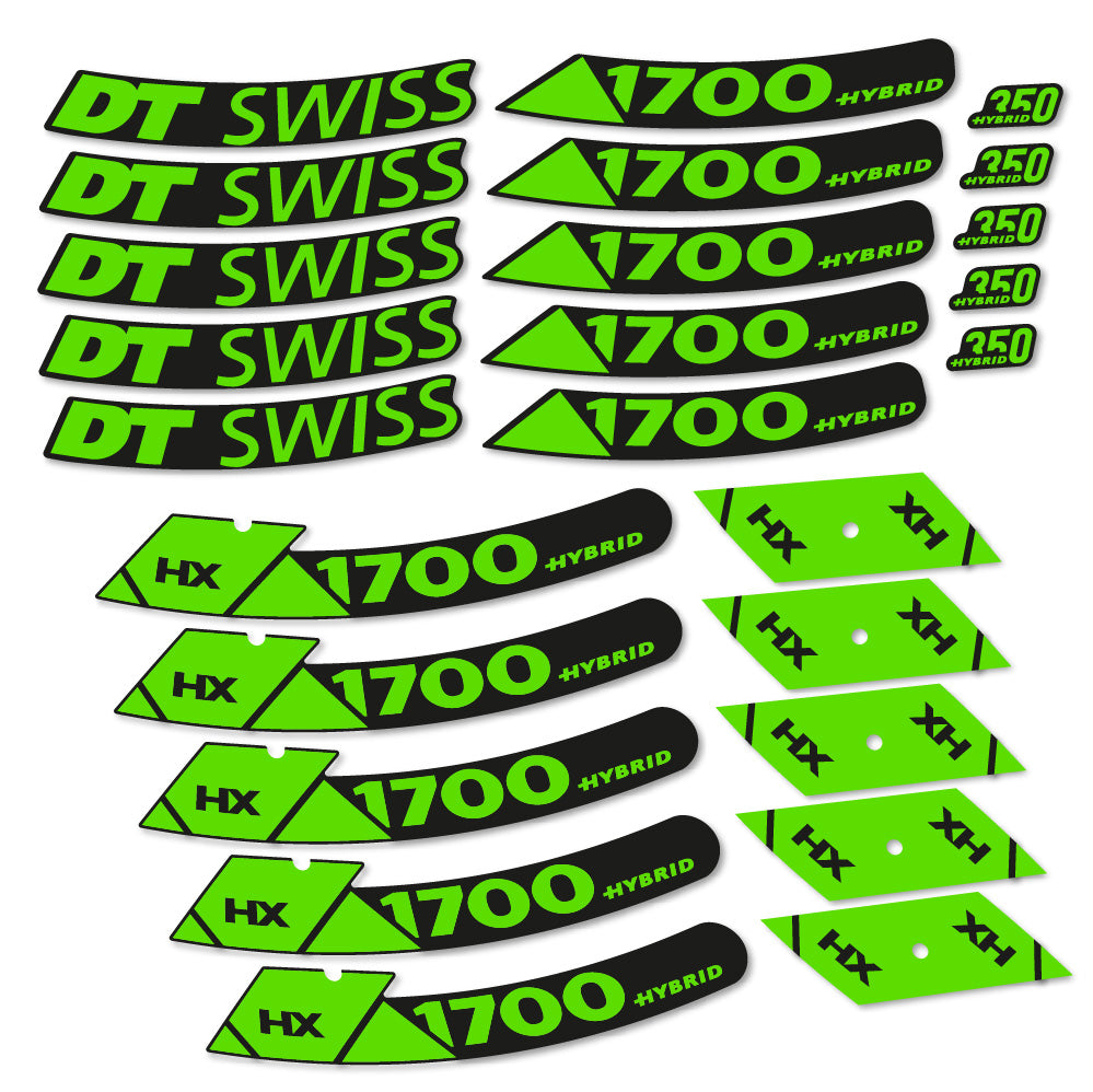 Autocollant DT Swiss Hybrid HX 1700 Spline 29, Roues VTT 29, Autocollant Vélo vinyle