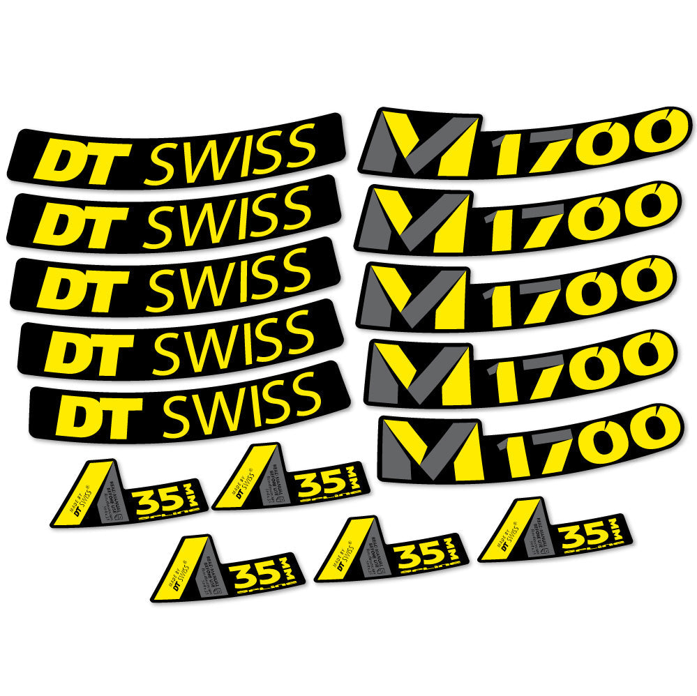 Autocollant DT Swiss M1700 35mm, Roues VTT 29, Autocollant Vélo vinyle