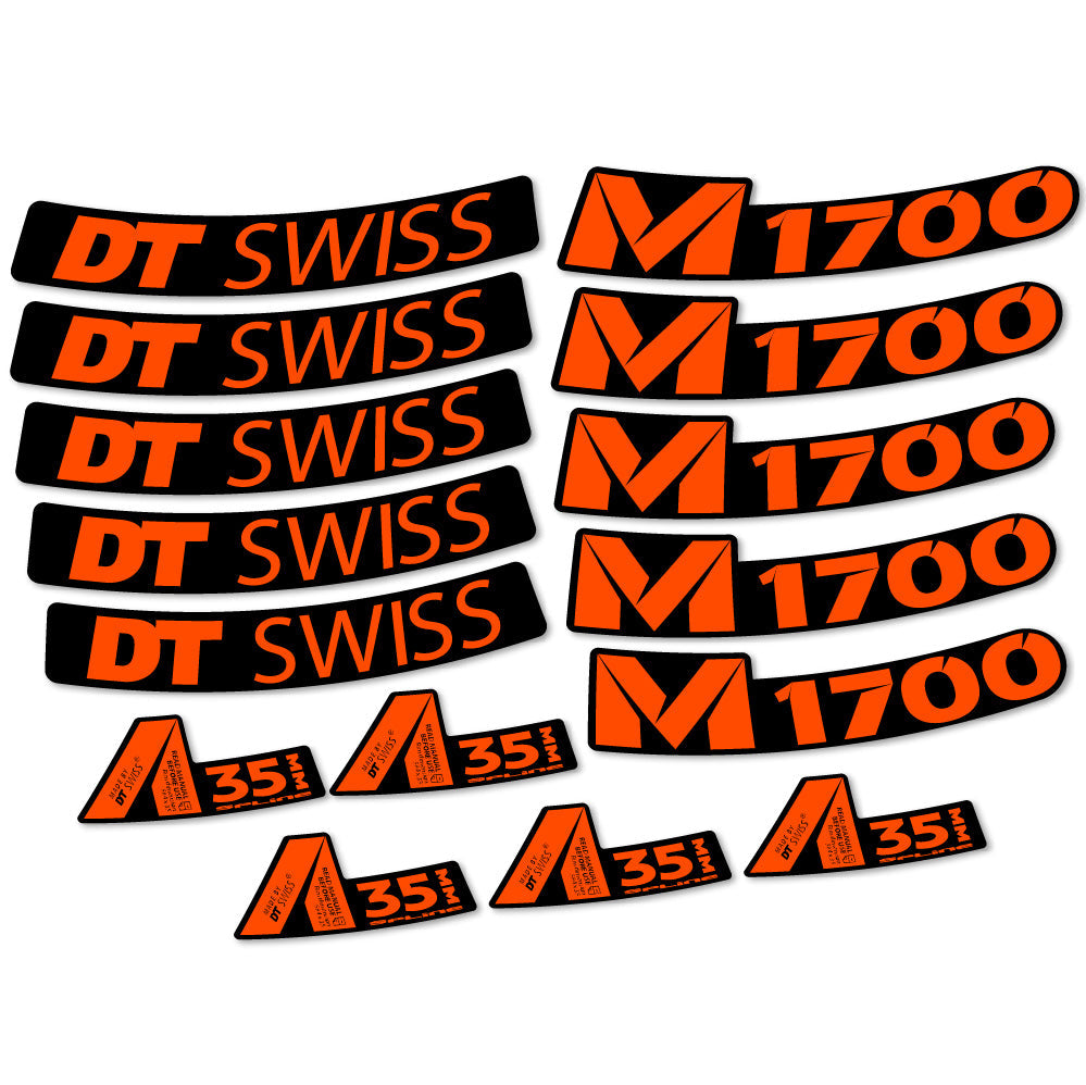 Autocollant DT Swiss M1700 35mm, Roues VTT 29, Autocollant Vélo vinyle