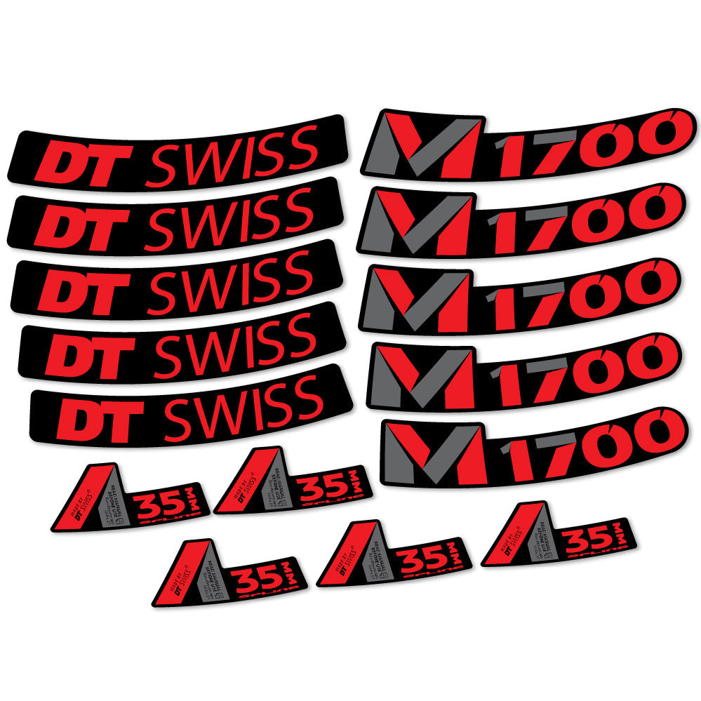 Autocollant DT Swiss M1700 35mm, Roues VTT 29, Autocollant Vélo vinyle