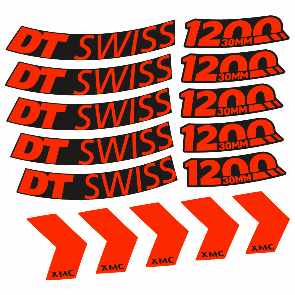 Autocollant DT Swiss XMC 1200 Spine 30, Roues VTT 29, Autocollant Vélo vinyle