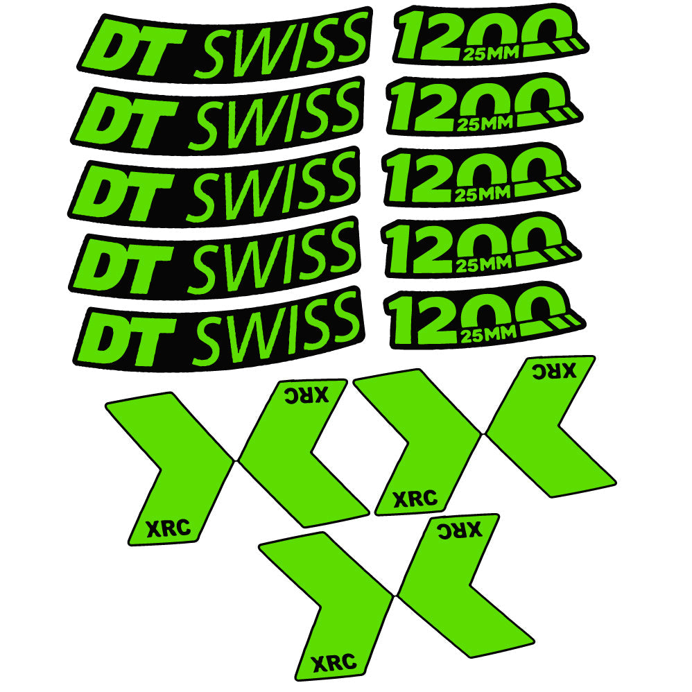 Autocollant DT Swiss XRC 1200 Spline 25 mm 2020, Roue de montagne, Autocollant vinyle