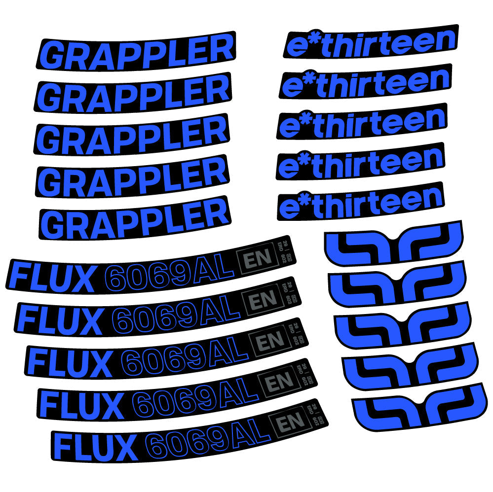 Autocollant E-Thirteen Grappler Flux Alloy, Roues VTT 29, Vélo vinyle sticker