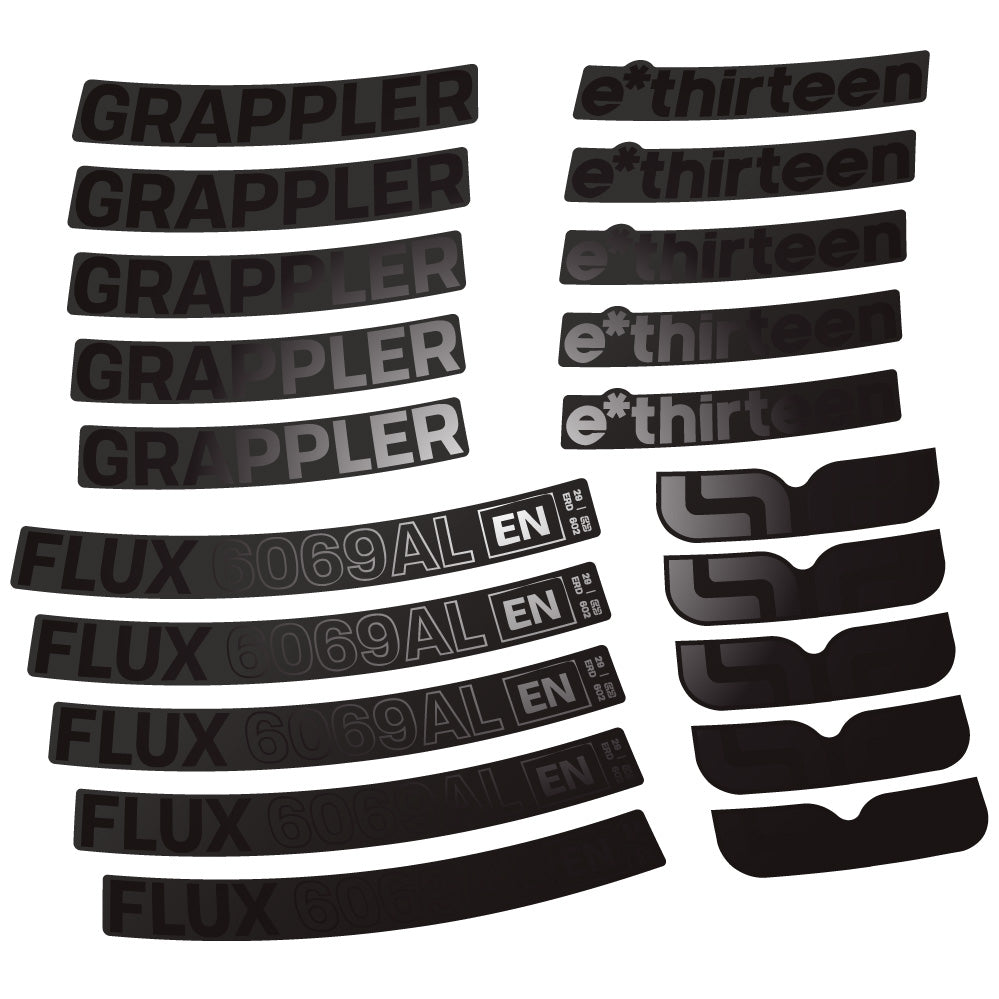 Autocollant E-Thirteen Grappler Flux Alloy, Roues VTT 29, Vélo vinyle sticker