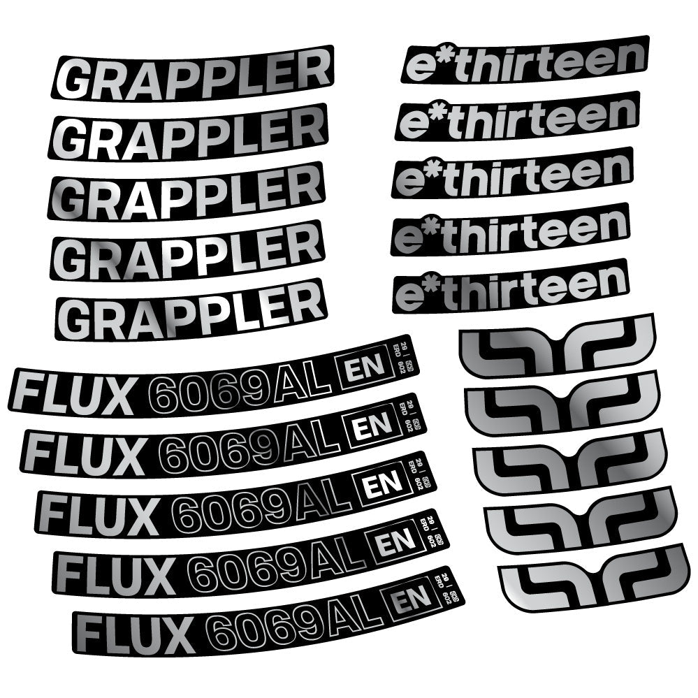 Autocollant E-Thirteen Grappler Flux Alloy, Roues VTT 29, Vélo vinyle sticker