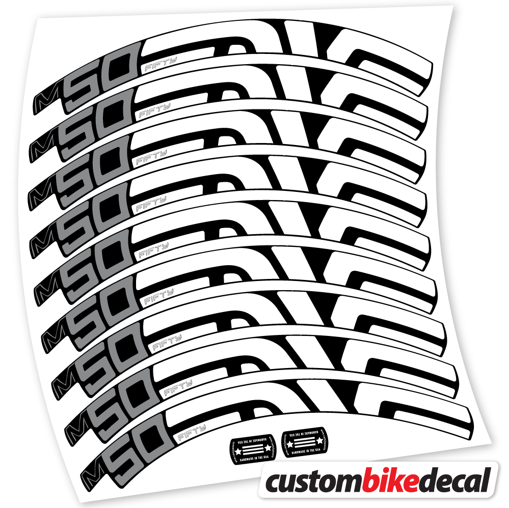 Autocollant Enve Fifty M50, Roues VTT 27.5, Autocollant Vélo Vinyle