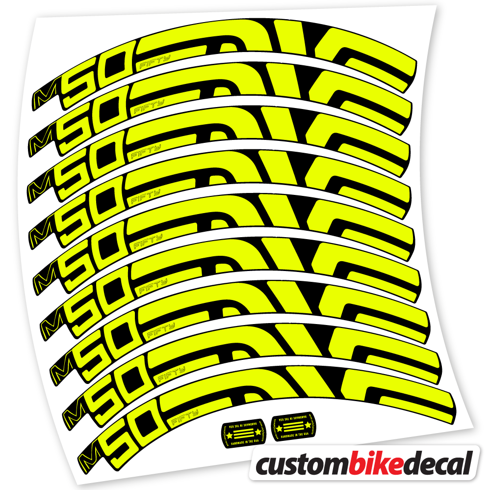 Autocollant Enve Fifty M50, Roues VTT 27.5, Autocollant Vélo Vinyle