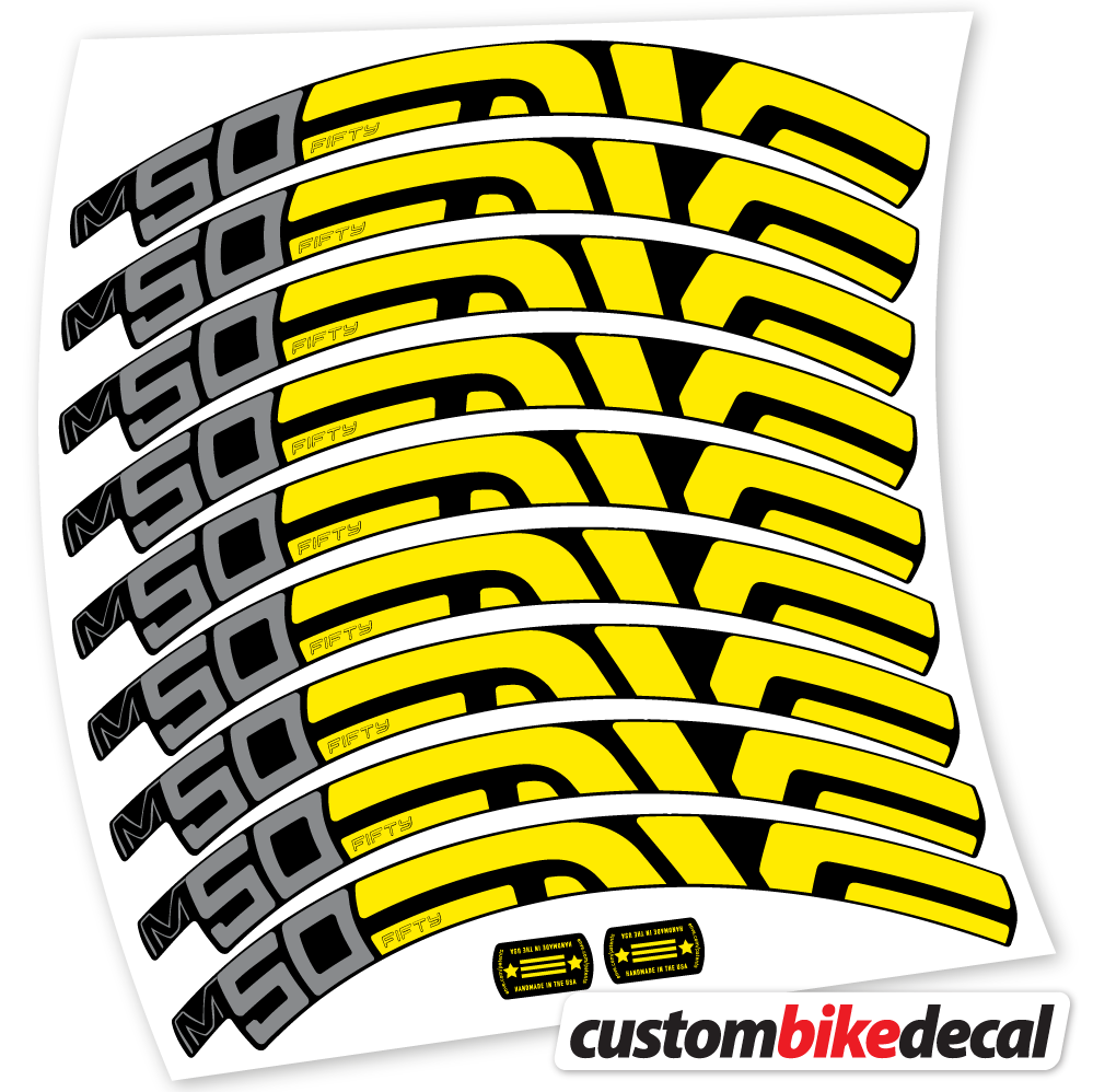 Autocollant Enve Fifty M50, Roues VTT 27.5, Autocollant Vélo Vinyle