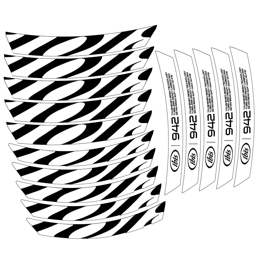 Autocollant Ibis 942 2019, Roues VTT 29, Autocollant Vélo vinyle