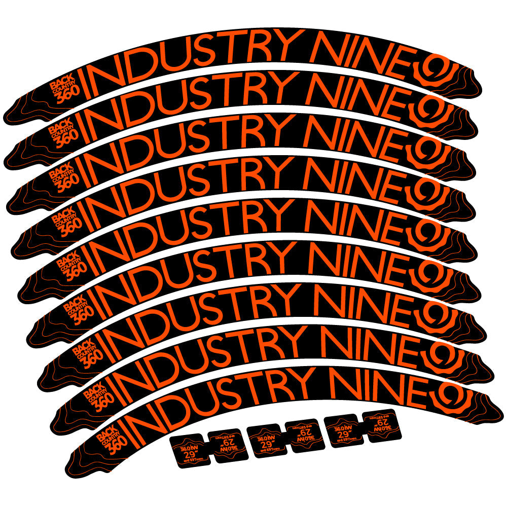 Autocollant Industry Nine Back Country 360 Mountain Wheel Vélo vinyle autocollant
