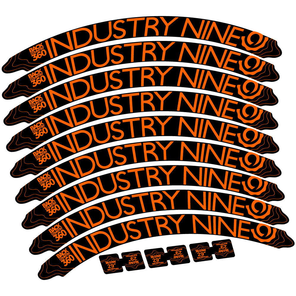Autocollant Industry Nine Back Country 360 Mountain Wheel Vélo vinyle autocollant