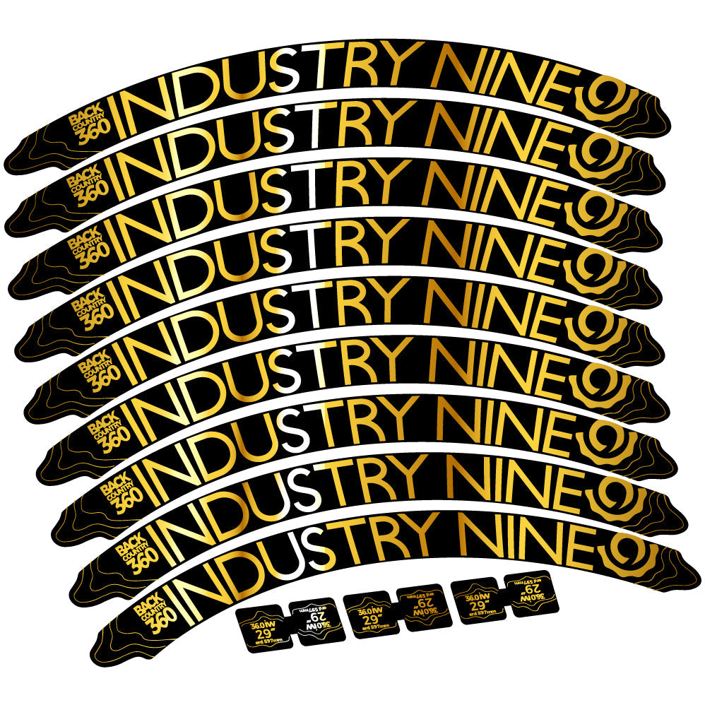 Autocollant Industry Nine Back Country 360 Mountain Wheel Vélo vinyle autocollant
