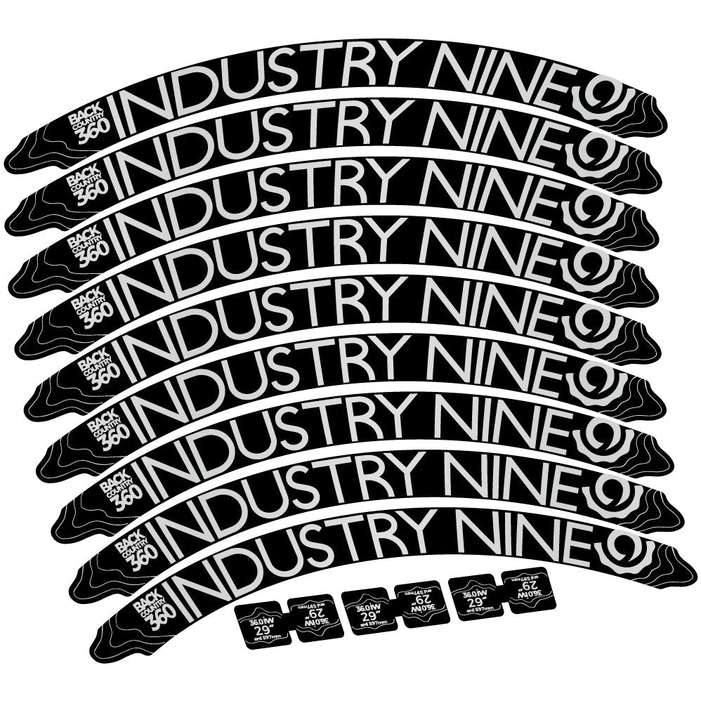 Autocollant Industry Nine Back Country 360 Mountain Wheel Vélo vinyle autocollant
