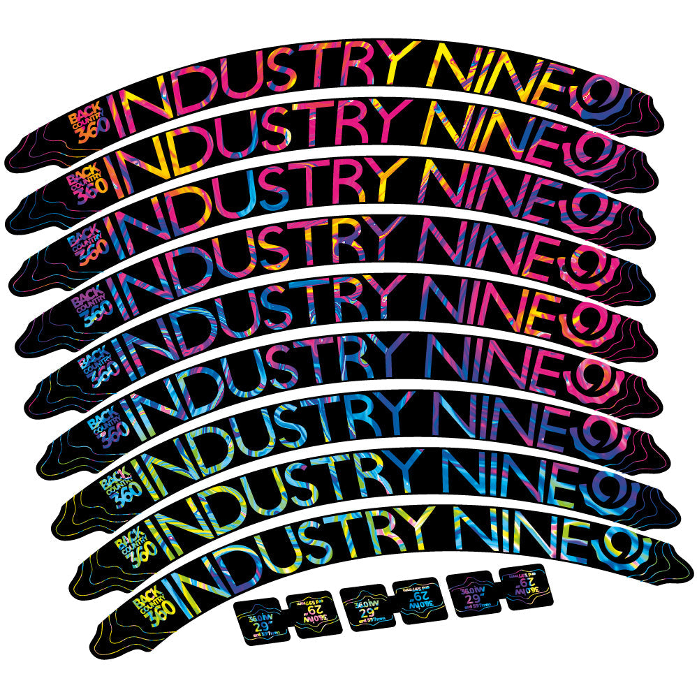 Autocollant Industry Nine Back Country 360 Mountain Wheel Vélo vinyle autocollant