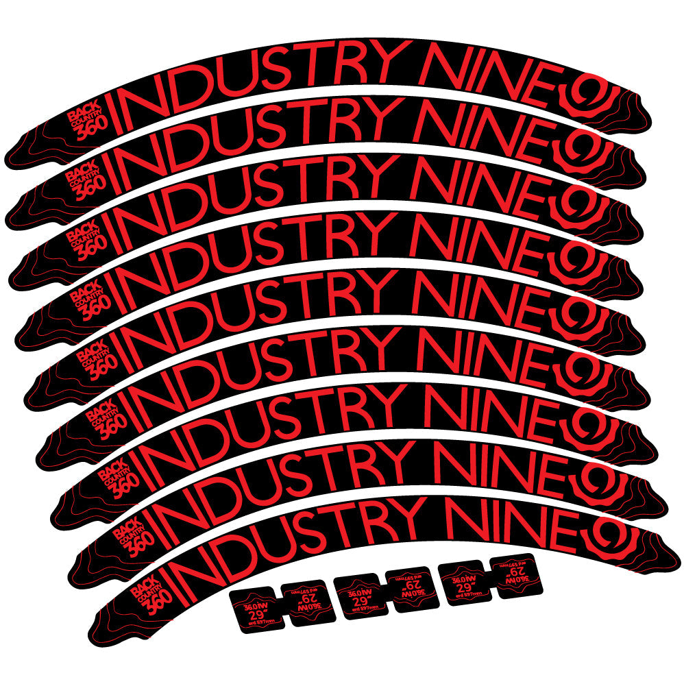 Autocollant Industry Nine Back Country 360 Mountain Wheel Vélo vinyle autocollant