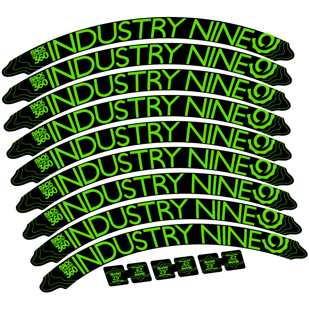 Autocollant Industry Nine Back Country 360 Mountain Wheel Vélo vinyle autocollant